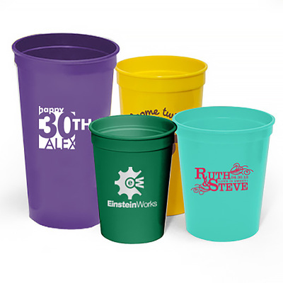 Custom Stadium Cups with Your 1-Color Artwork